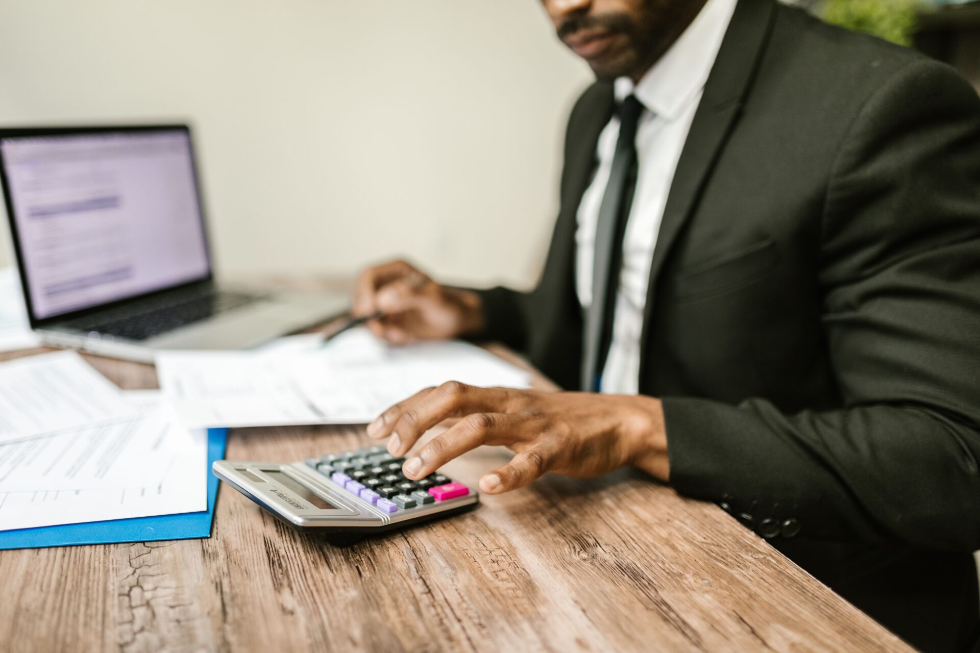 accountant dealing with mortgage protection paperwork